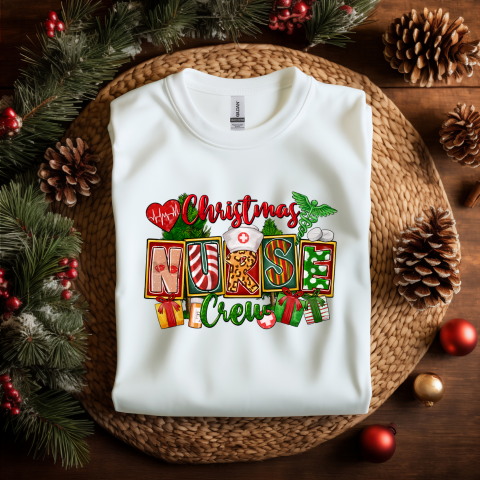 Christmas nurse crew on sale shirt